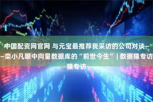 中国配资网官网 与元宝最推荐我采访的公司对谈——栾小凡眼中向量数据库的“前世今生” | 数据猿专访